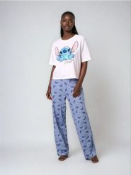 Bawełniana piżama dwuczęściowa Stitch - biały. Białe piżamy damskie Sinsay, l, bez wzorów, z bawełny, bez ramiączek. Za 59.99 zł.