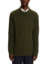 ESPRIT Sweter w kolorze khaki rozmiar: L. Brązowe swetry męskie Esprit, l, bez wzorów, z wełny, bez kołnierzyka. Za 122.96 zł.