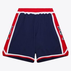 Szorty USA 1984. Niebieskie szorty męskie Mitchell & Ness, bez kołnierzyka. Za 545.00 zł.