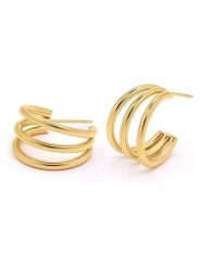 MOODE Kolczyki-półkreole "Althea" rozmiar: onesize. Żółte kolczyki damskie MOODE, ze stali. Za 43.99 zł.