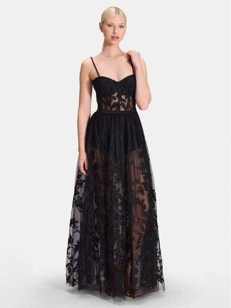 Hey Kyla Sukienka wieczorowa 5AK032HK Czarny Regular Fit. Czarne sukienki damskie Hey Kyla, bez wzorów, z syntetyku, wizytowe, bez kołnierzyka, bez ramiączek. Za 1,249.00 zł.