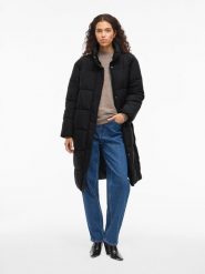 Vila Płaszcz zimowy "Vipuff" w kolorze czarnym rozmiar: 34. Czarne płaszcze damskie Vila, na zimę, bez wzorów, z puchu. Za 217.99 zł.