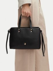 Beverly Hills Polo Club Torebka EO-BHPC-C-025-10 Czarny. Czarne torebki klasyczne damskie Beverly Hills Polo Club, bez wzorów, ze skóry, bez dodatków. Za 249.99 zł.