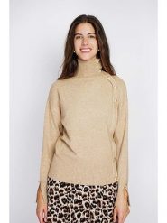 William de Faye Golf w kolorze beżowym rozmiar: 34. Brązowe golfy damskie William De Faye, bez wzorów, z kaszmiru, bez ramiączek. Za 135.49 zł.