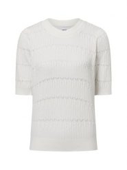 Nümph sweter z krótkim rękawem - Nunicky Kobiety Bawełna biały, XXL. Białe swetry klasyczne damskie Nümph, xxl, z bawełny, bez kołnierzyka. Za 299.95 zł.