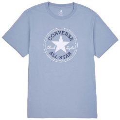 Koszulka Converse Chuck Patch Core. Niebieskie t-shirty damskie Converse, xs, bez wzorów, z bawełny, bez kołnierzyka. Za 190.00 zł.
