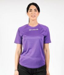 Koszulka sportowa Givova One Microforata fioletowa 2XL. Fioletowe bluzki sportowe damskie Givova, xl, z materiału, bez ramiączek, na fitness i siłownię. Za 53.59 zł.
