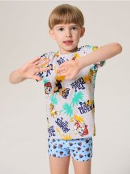 Kąpielówki PAW Patrol - błękitny. Niebieskie kąpielówki męskie Sinsay, bez wzorów. W wyprzedaży za 13.99 zł.