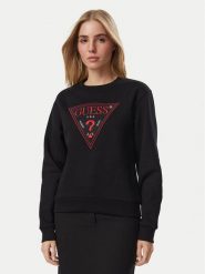 Guess Bluza W6BQ16 K6064 Czarny Regular Fit. Czarne bluzy bez kaptura damskie Guess, s. Za 344.99 zł.