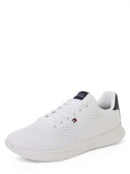 Tommy Hilfiger trampki Mężczyźni Tekstylia biały, 42. Białe trampki i tenisówki męskie Tommy Hilfiger, bez wzorów, z dzianiny, bez zapięcia. Za 499.95 zł.