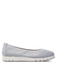 Caprice Baleriny 9-22551-42 Niebieski. Niebieskie baleriny damskie Caprice, bez wzorów, ze skóry, bez obcasa. Za 185.99 zł.