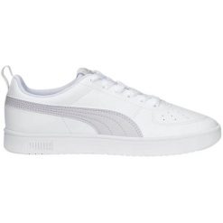 Buty Puma Rickie W 387607 08 białe. Białe buty sportowe na co dzień damskie bez wzorów, z gumy. W wyprzedaży za 316.07 zł.