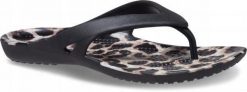 Japonki Dla Dorosłych Crocs Kadee II Graphic Flip. Czarne klapki damskie Crocs, bez wzorów, z materiału, bez obcasa. Za 71.99 zł.
