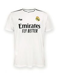 Koszulka kibica replika męska Premium Real Madryt 24-25. Białe t-shirty sportowe męskie Real Madrid, m, z bawełny, bez ramiączek, do piłki nożnej. Za 186.39 zł.