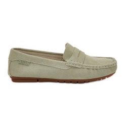 Zamszowe Mokasyny Damskie Big Star RR274945 Zielone. Zielone mokasyny damskie z zamszu. Za 279.90 zł.
