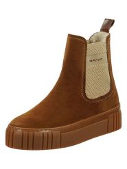 GANT Footwear Skórzane sztyblety "Snowmont" w kolorze jasnobrązowym rozmiar: 40. Brązowe botki damskie GANT Footwear, sportowe, bez obcasa, na platformie, bez zapięcia. Za 371.59 zł.