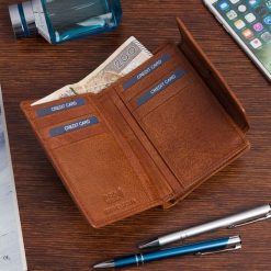 Brązowy Portfel Damski Skórzany Poziomy Vintage 3częściowy Beltimore Q63. Brązowe portfele damskie bez wzorów. Za 89.90 zł.