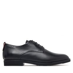 Półbuty HUGO. Czarne buty wizytowe męskie Hugo, bez zapięcia. Za 764.99 zł.