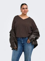 ONLY Carmakoma Bluzka w kolorze brązowym rozmiar: 46. Brązowe bluzki damskie Only Carmakoma, bez wzorów, bez kołnierzyka, bez ramiączek. Za 119.95 zł.