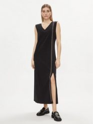 Liu Jo Sport Sukienka codzienna TA4262 JS088 Czarny Regular Fit. Czarne sukienki damskie Liu Jo Sport, na co dzień, xs, bez wzorów, z bawełny, sportowe, bez kołnierzyka, bez ramiączek, proste. Za 479.99 zł.
