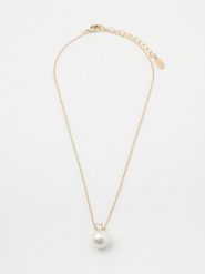 U.S. Polo Assn. Pozłacany naszyjnik z zawieszką - dł. 38 cm rozmiar: onesize. Białe naszyjniki damskie U.S. Polo Assn., pozłacane. Za 86.99 zł.