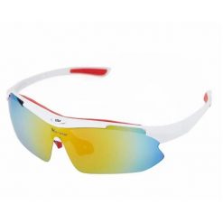 Okulary przeciwsłoneczne sportowe UV400 Ochrona na zewnątrz. Białe okulary przeciwsłoneczne męskie WEST BIKING, z materiału. Za 79.60 zł.