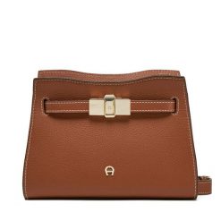 Torebka Aigner. Brązowe listonoszki damskie Aigner, bez wzorów, bez dodatków. Za 1,839.00 zł.