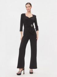 Rinascimento Kombinezon CFC0116137003 Czarny Regular Fit. Czarne kombinezony damskie RINASCIMENTO, s, bez wzorów, z syntetyku, bez kołnierzyka, bez ramiączek. Za 459.99 zł.
