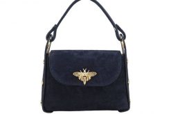 Listonoszka skórzana BARBERINI'S granatowa 957-4. Niebieskie shopper bag damskie Barberinis, bez wzorów, ze skóry, do ręki, zamszowe, bez dodatków. Za 179.99 zł.