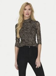 ONLY Bluzka Erica 15141298 Brązowy Regular Fit. Brązowe bluzki damskie Only, l, bez wzorów, z syntetyku, bez ramiączek. Za 119.99 zł.