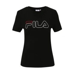 Koszulka damska Fila Schilde. Czarne t-shirty damskie Fila, l, bez wzorów, z materiału, bez kołnierzyka. Za 91.85 zł.
