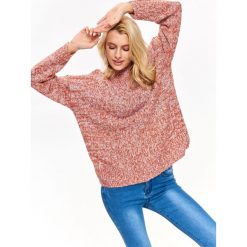 SWETER DAMSKI, Z GOLFEM. Białe golfy damskie TROLL, s, bez wzorów, z dzianiny, bez ramiączek. W wyprzedaży za 39.99 zł.