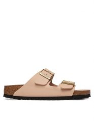 Birkenstock Klapki Arizona 1031525 Beżowy. Brązowe klapki damskie Birkenstock, bez wzorów, ze skóry, bez obcasa. Za 449.00 zł.
