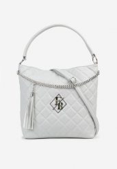 Niebieska Torebka Pikowana Shopper z Paskiem Lanelea. Niebieskie shopper bag damskie Born2be, bez wzorów, pikowane, bez dodatków. Za 84.99 zł.