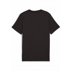 Młodzieżowa koszulka ESS z logo No. 1 PUMA Black. Czarna bluzki damskie Puma, m, bez wzorów, z bawełny, klasyczne, bez kołnierzyka, bez ramiączek. Za 79.00 zł.