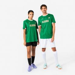 Koszulka piłkarska dla kibiców Algieria 2026. Białe t-shirty damskie KIPSTA, xl, z materiału, bez ramiączek, do piłki nożnej. Za 44.99 zł.