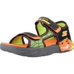 Sandały SKECHERS CREATURE-SPLASH Czarny. Czarne sandały męskie Skechers, z materiału, bez zapięcia. Za 184.99 zł.