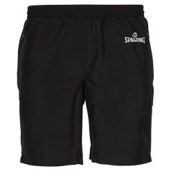 Szorty Spalding Woven. Czarne szorty męskie Spalding, bez kołnierzyka. W wyprzedaży za 112.80 zł.