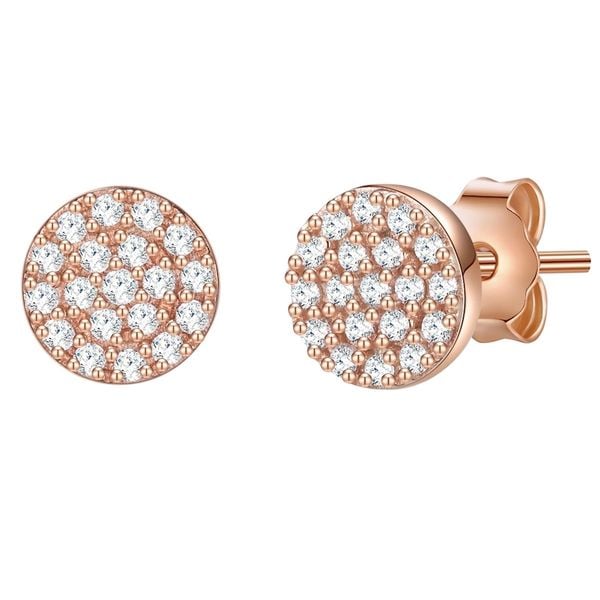 Lulu & Jane Kolczyki Mosiadz Różowy złoty 1 ct Damski. Czerwone kolczyki damskie Lulu & Jane, z cyrkonią, pozłacane, na sztyftcie. Za 129.99 zł.