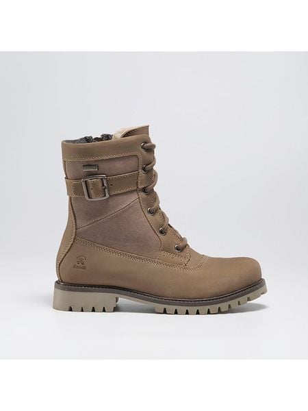 Kamik Skórzane kozaki zimowe "Roguemid" w kolorze jasnobrązowym rozmiar: 37,5. Brązowe kozaki damskie Kamik, z futra, bez obcasa. Za 156.98 zł.