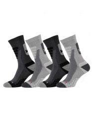 Skarpety trekkingowe Coolmax® do łydki 4 pary – Szary. Szare skarpetki męskie XTREME SOCKSWEAR, bez wzorów, z bawełny. Za 173.56 zł.