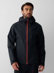 4F Kurtka trekkingowa membrana 10000 męska - czarna XL. Czarne kurtki męskie 4f, na zimę, l, bez wzorów, klasyczne, bez kaptura. Za 399.99 zł.