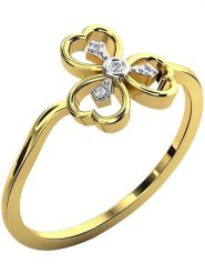 Vittoria Jewels Złoty pierścionek z diamentami rozmiar: 54. Żółte pierścionki damskie Vittoria Jewels, z diamentem, złote. Za 588.45 zł.