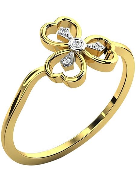 Vittoria Jewels Złoty pierścionek z diamentami rozmiar: 54. Żółte pierścionki damskie Vittoria Jewels, z diamentem, złote. Za 588.45 zł.