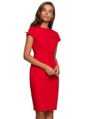 Stylove Sukienka w kolorze czerwonym rozmiar: L. Czerwone sukienki damskie Stylove, l, bez wzorów, bez kołnierzyka, bez ramiączek, midi. Za 188.85 zł.