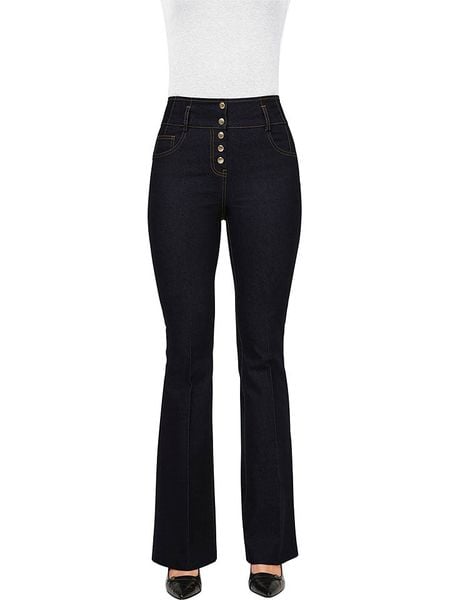 Heine Dżinsy w kolorze granatowym rozmiar: 44. Niebieskie jeansy damskie Heine, z podwyższonym stanem. Za 118.01 zł.