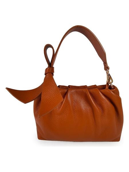 ORE10 Skórzana torebka "Movar" w kolorze jasnobrązowym - 26 x 18 x 5 cm rozmiar: onesize. Brązowe torebki klasyczne damskie ORE10, bez wzorów, z materiału, bez dodatków. Za 222.94 zł.