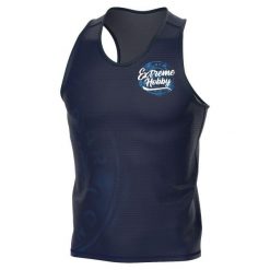 Koszulka sportowa bez rękawów męska Tank top EXTREME HOBBY BADGE. Niebieskie t-shirty sportowe męskie EXTREME HOBBY, m, z elastanu, bez ramiączek, na fitness i siłownię. Za 139.00 zł.