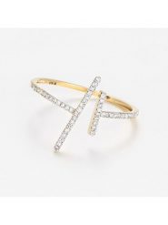 Maison héritage PARIS Złoty pierścionek z diamentami rozmiar: 58. Żółte pierścionki damskie maison héritage PARIS, z diamentem, złote. Za 1,348.99 zł.