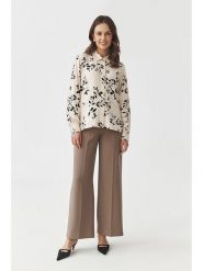 TATUUM Bluzka w kolorze kremowo-czarnym rozmiar: 42. Brązowe bluzki damskie Tatuum, bez wzorów, bez kołnierzyka, bez ramiączek. Za 108.74 zł.